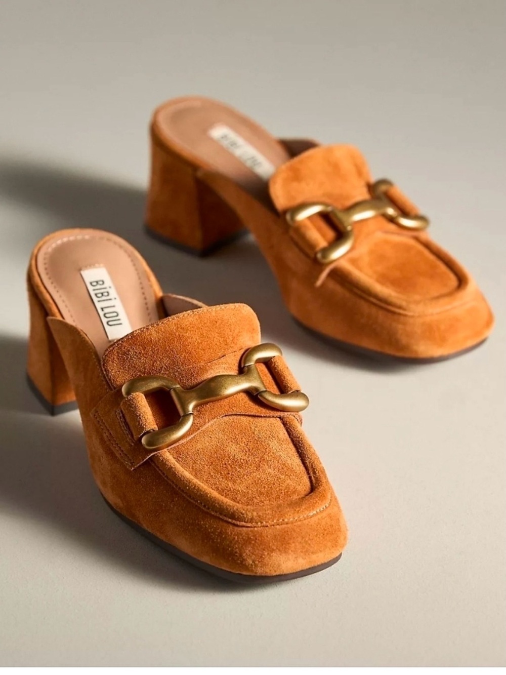 Bibi Lou Zagreb Heeled Loafers In Ambar Suede